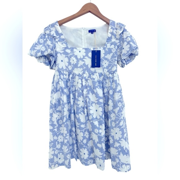 MAISON ME New with Tags Women's Meredith Dress Blue Striped Floral - Picture 1 of 8